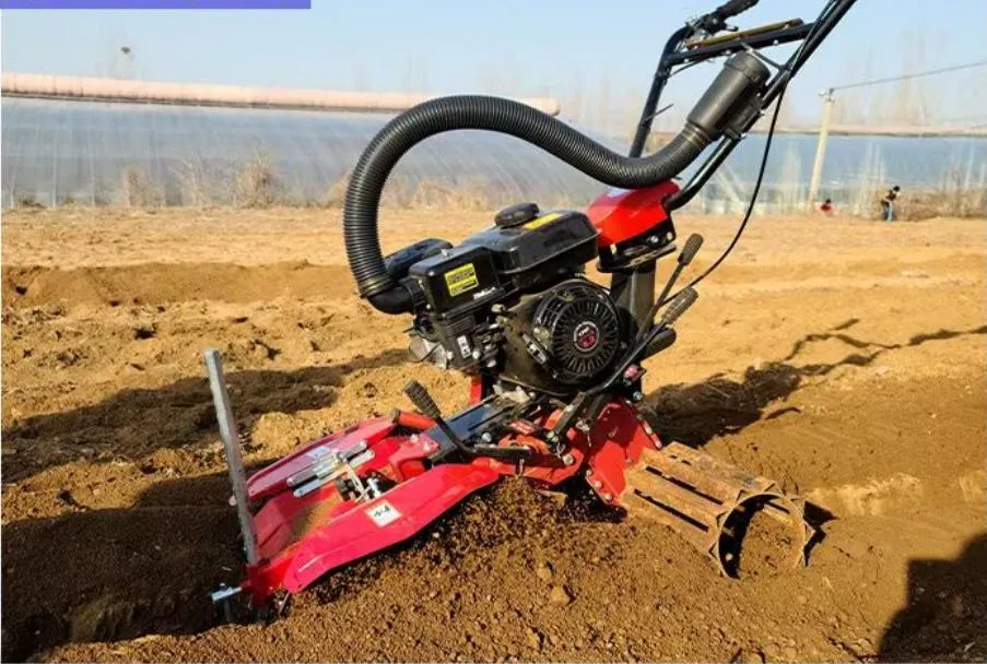 4WD Power Mini Tiller Front Ditching and Rear Rototiller