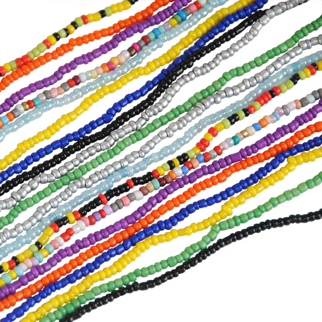 Handmade African Beads Jewelry Bohemian Style Elastic Colorful Waist Chain