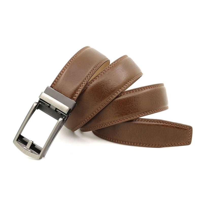 Wholesale Fashion Casual Adjustable Alloy Buckle Genuine Leather Belt for Man