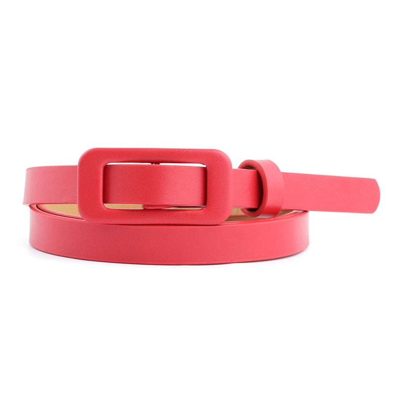 Women Leather Female Belt Strap Ladies Dress Belt Girls Thin Jean Waist Belt Skinny Waistband