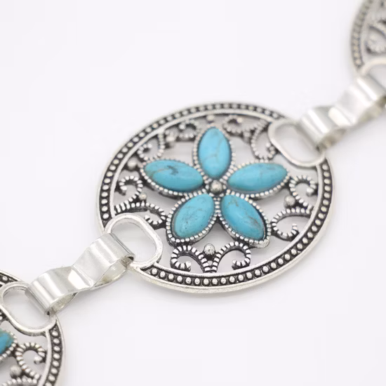 パーソナライズされたデザインカスタムダイヤモンドシルバーメタルチョボディダンスボディベリーチェーンベルト