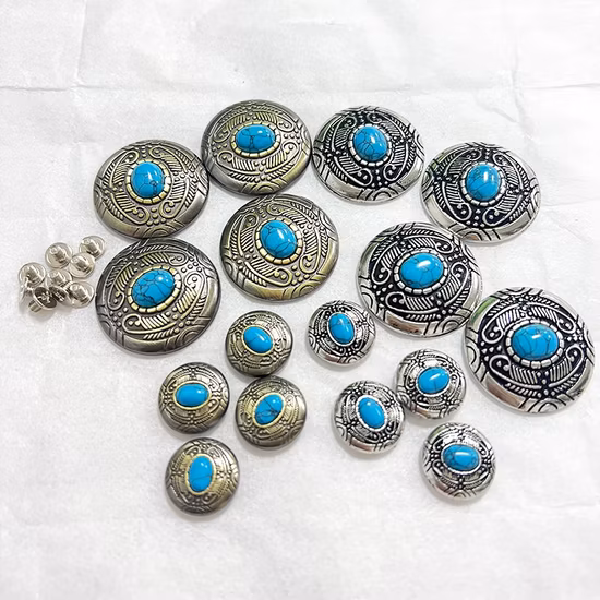 ラインストーン装飾付きコンチョレディースベルト