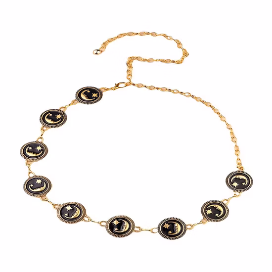 Ea054 ブリンブリンラインストーンデザイナー女性チェーンリンクベルトドレスベリージュエリーダイヤモンドハートウエストチェーン Ea054